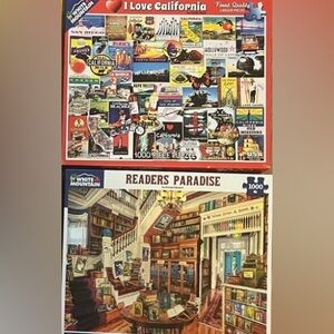 Bundle of 2 White Mountain Puzzles 1,000 Piece